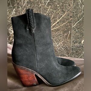 Sam Edelman Agnes western bootie black leather
